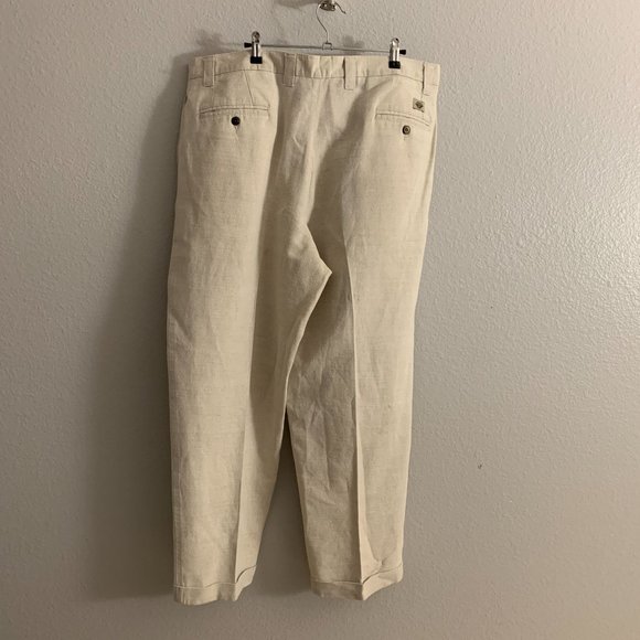 Mens Dockers Linen Khaki 40 x 30 - Picture 2 of 13